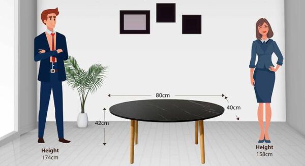 Clara Round Engineered Wood Coffee Table In Laminate Finish