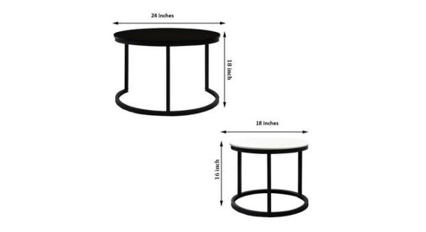 Rigby Round Metal Coffee Table In Powder Coating Finish