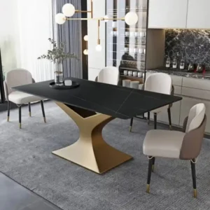 black marble top dining table