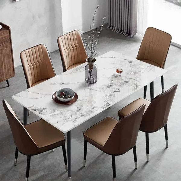 marble dining table set