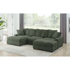 green sofa