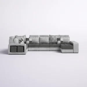 slipcovered sofa
