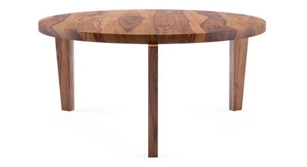 round wooden coffee table