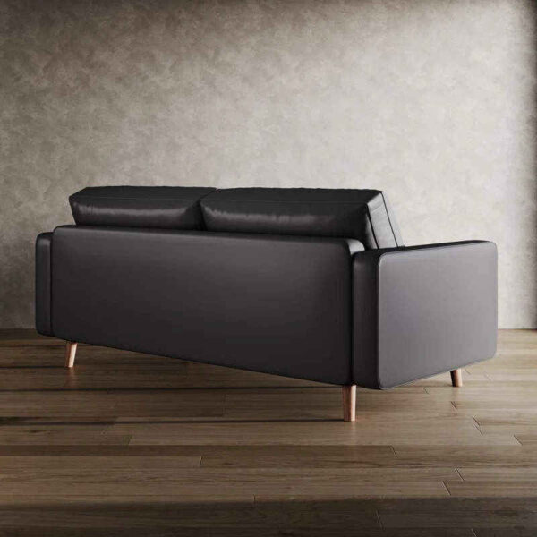 leather square arm sofa