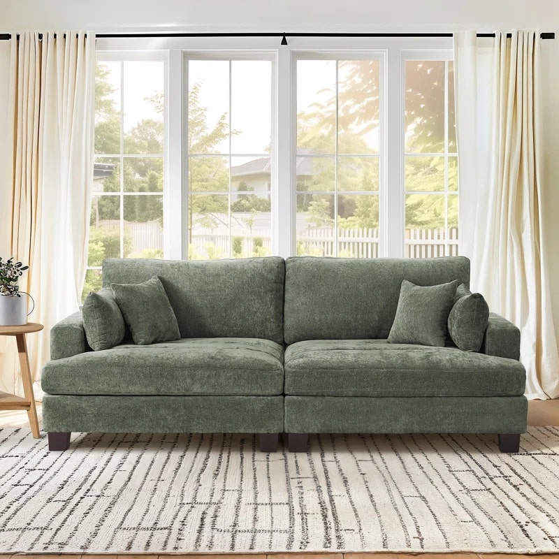 Premium Green Upholstered 2 Seater Sofa | Luxury Design | Free Delivery 2 green upholstered sofa