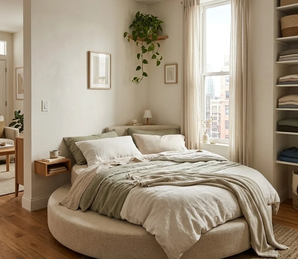 10 Best Round Bed Designs for Indian Bedrooms in 2026 7 compact round bed