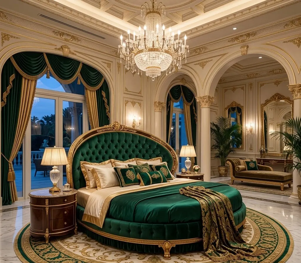 10 Best Round Bed Designs for Indian Bedrooms in 2026 9 Round King-Size Luxury Bed